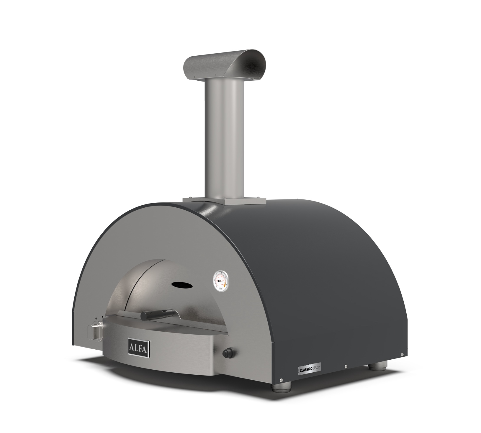Alfa Forni Gas Pizzaofen CLASSICO 2 Pizze Schiefer Grau FXCL-2P-GGRA-DE