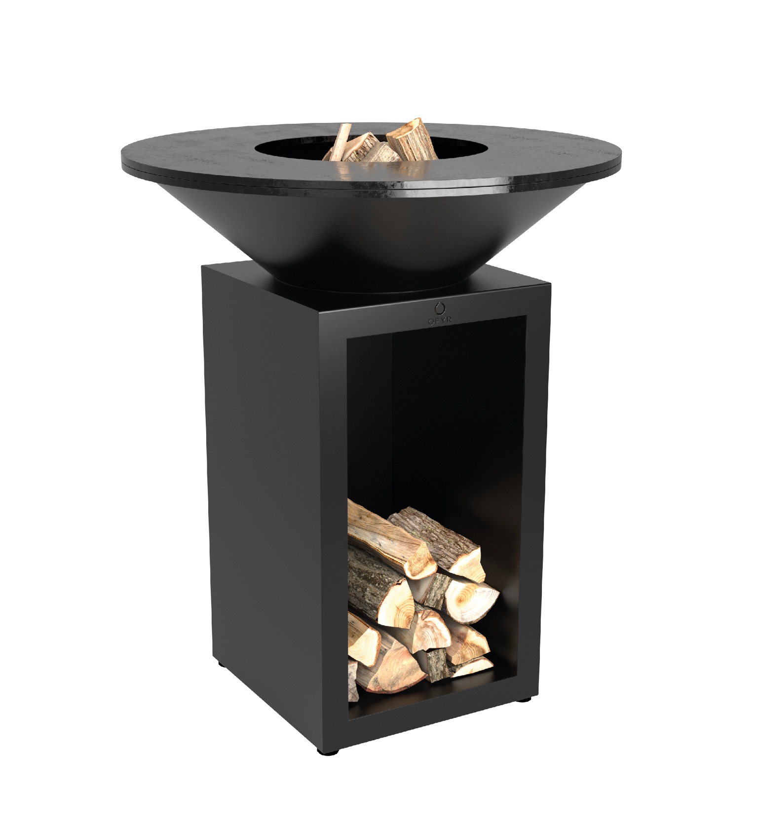 OFYR Classic Storage Black 85 Grill- und Feuerschale mit Plancha OCSB-85 OFYR Classic Storage Black 85 Grill- und Feuerschale mit Plancha OCSB-85