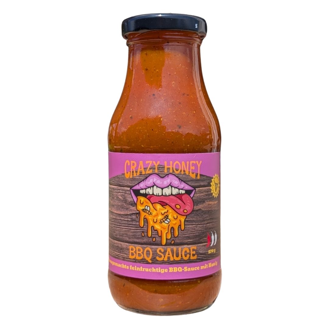 Kitchen Bastards Crazy Honey BBQ Sauce - Feinfruchtige BBQ Sauce mit Honig 270 g