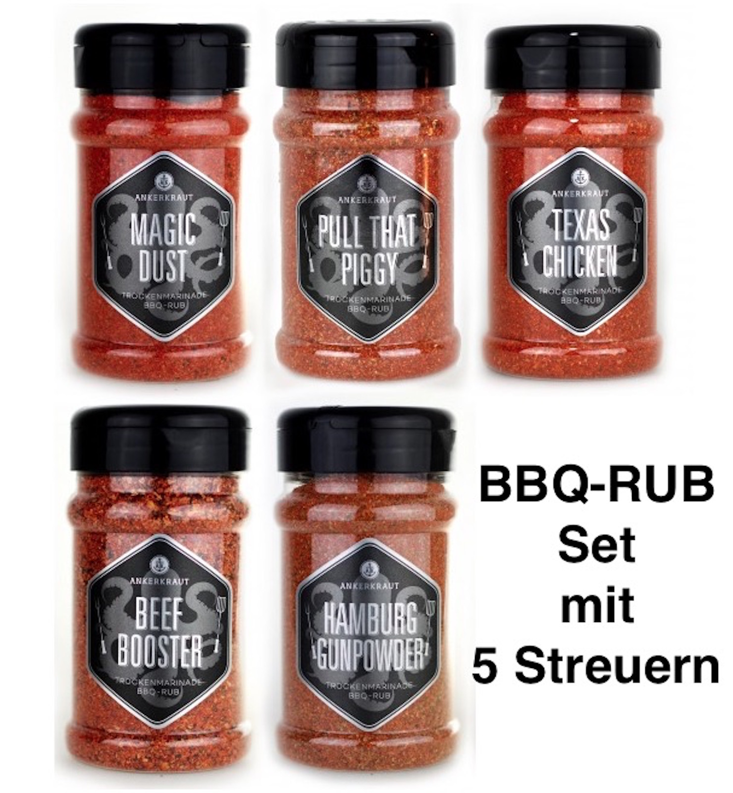 Ankerkraut 5er BBQ Rub Marinaden Set Ankerkraut 5er BBQ Rub Marinaden Set