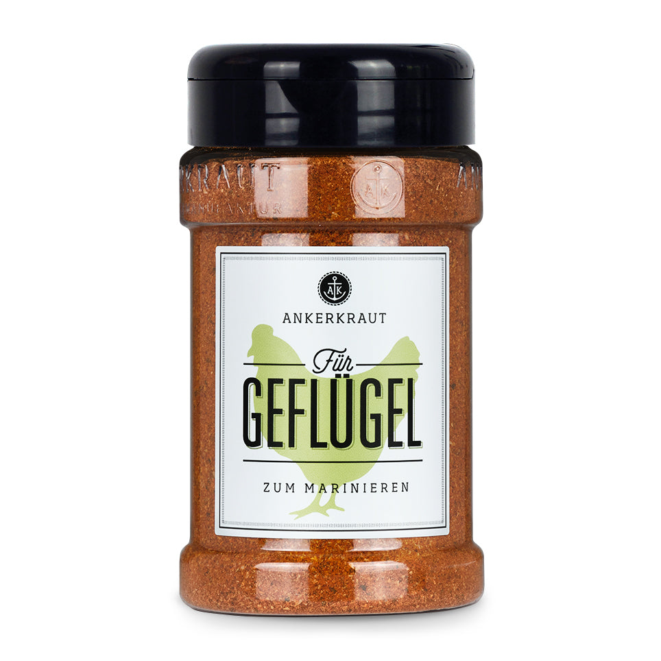 Ankerkraut Hähnchengewürz für Geflügel BBQ Rub Gewürzmischung 230 g im Streuer Ankerkraut Hähnchengewürz für Geflügel BBQ Rub Gewürzmischung 230 g im Streuer
