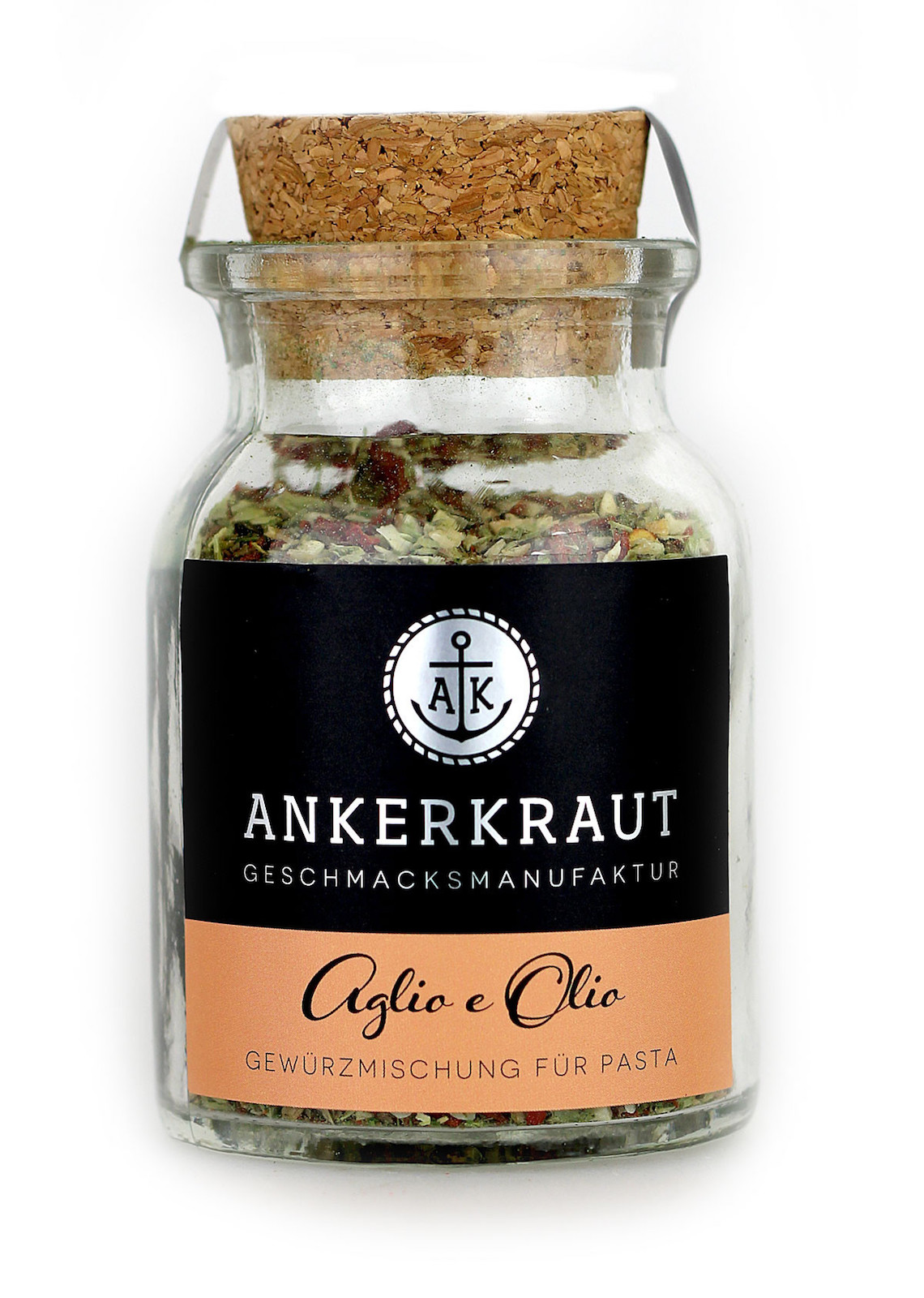 Ankerkraut Aglio e Olio Gewürzmischung im Korkenglas 50 g Pastagewürz Ankerkraut Aglio e Olio Gewürzmischung im Korkenglas 50 g Pastagewürz