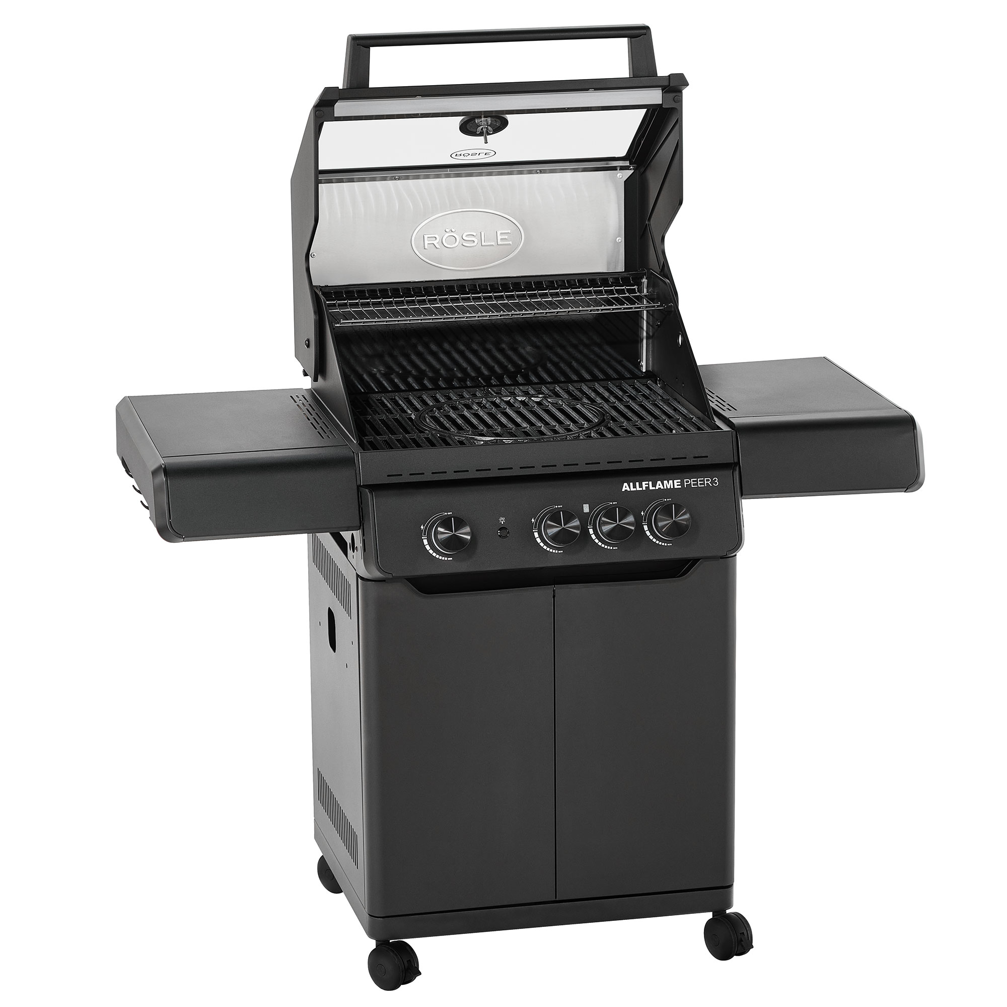 Rösle Gasgrill ALLFLAME Peer 3 Schwarz mit CRISPZONE 251051