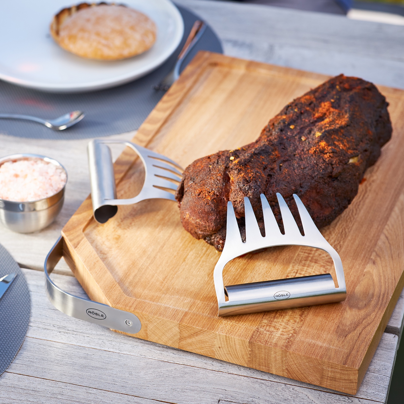 Rösle Pulled-Pork-Gabeln 2er-Set Fleischkrallen aus Edelstahl 250237