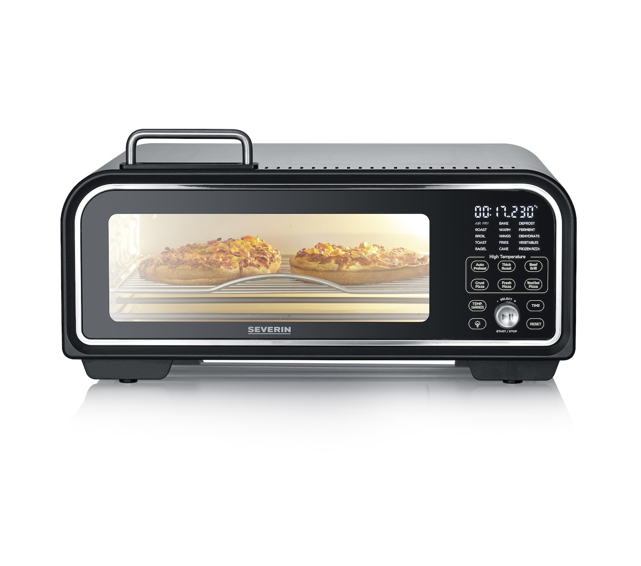 SEVERIN Digitaler Elektro Pizzaofen SERICO PG 8575 Elektronischer Pizzabackofen