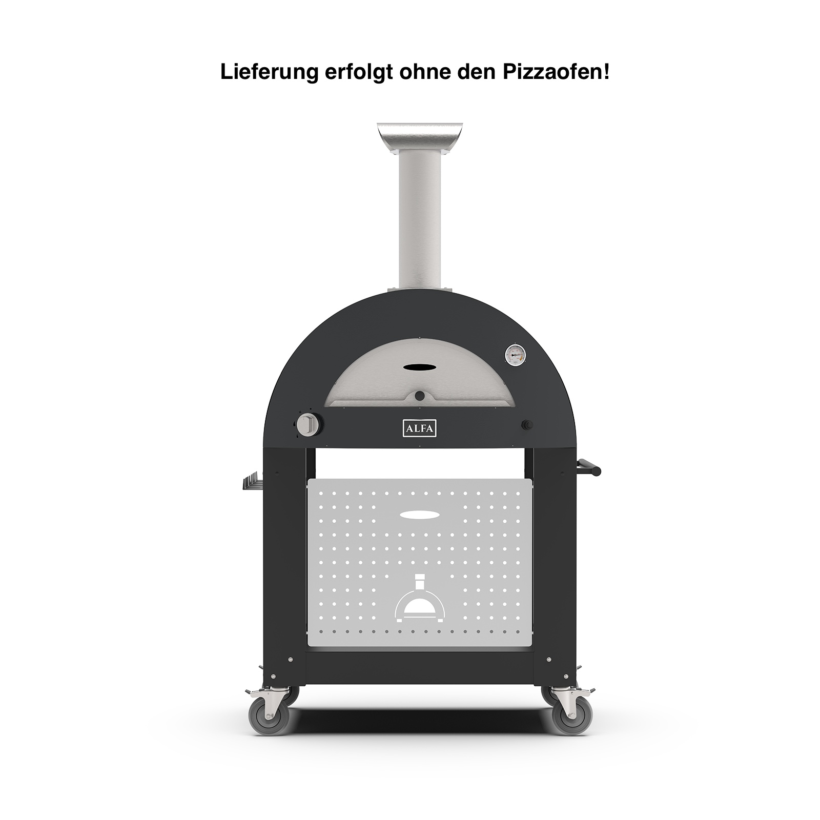 Alfa Forni Unterbau 3 Pizze für MODERNO Pizzaofen Schwarz BF-3P-NEGO
