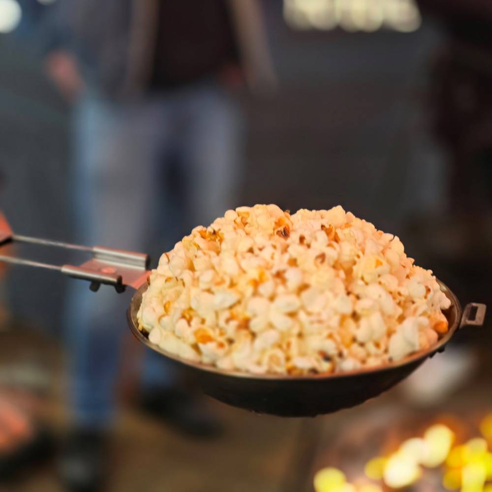 Petromax Popcornmaker aus Edelstahl für Popcorn direkt am Lagerfeuer PCMAKER