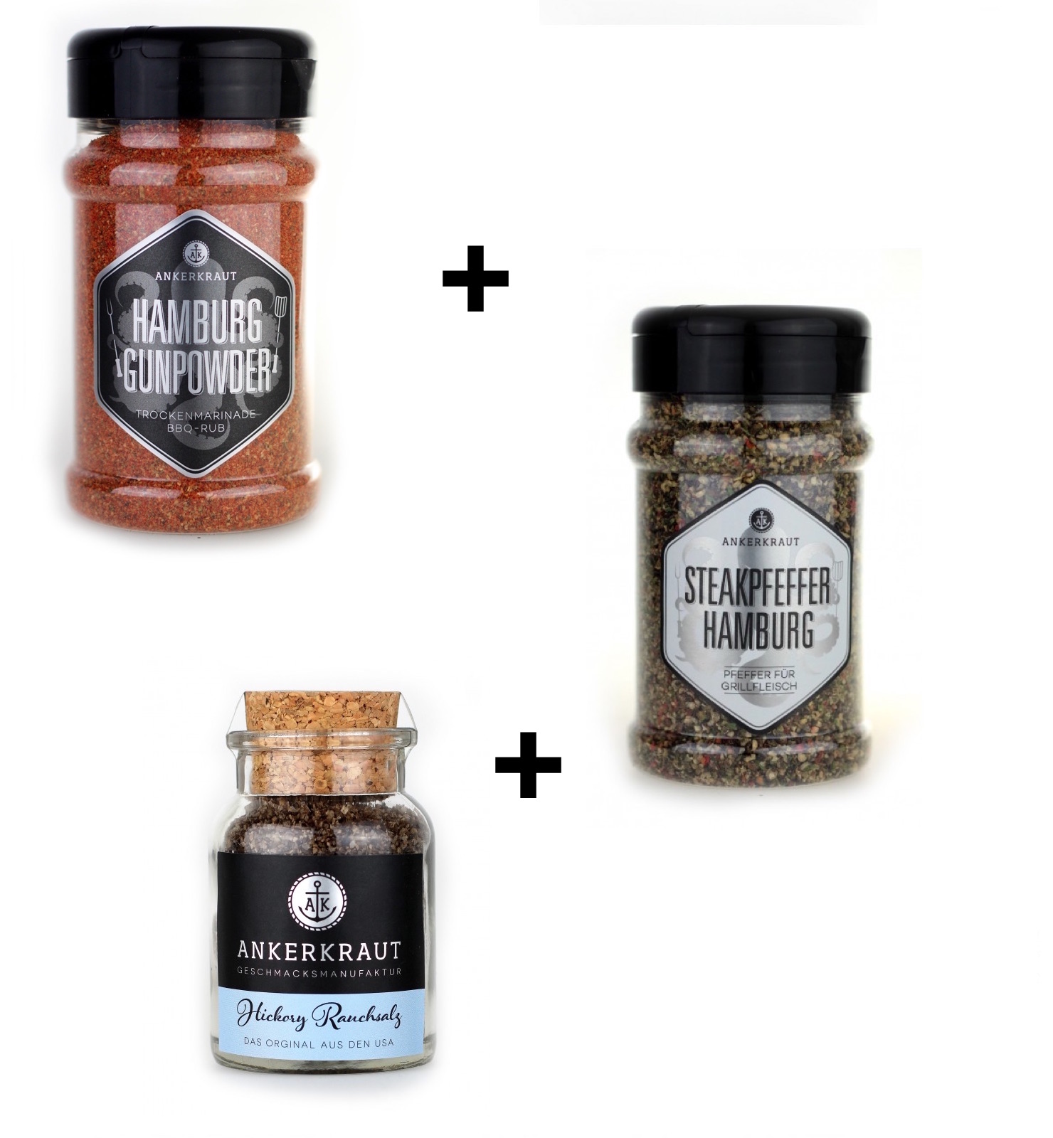 Ankerkraut 3er BBQ Rub Marinaden und Gewürze Set für Steaks Ankerkraut 3er BBQ Rub Marinaden und Gewürze Set für Steaks