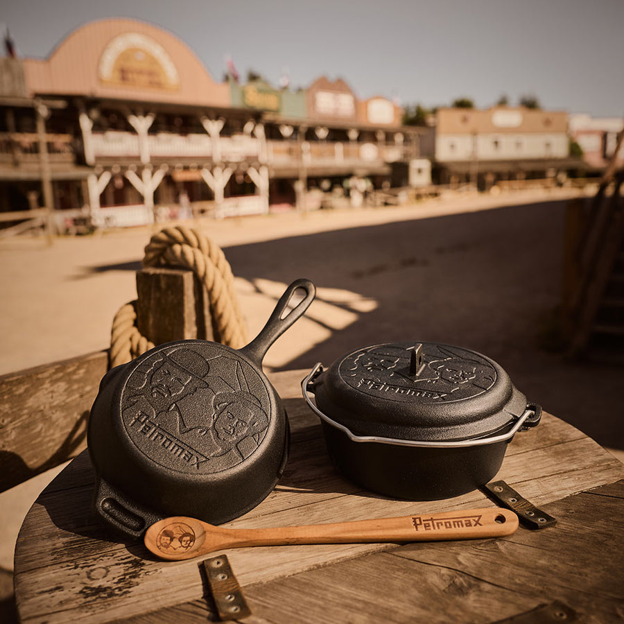 Petromax Set Gusseisenpfanne + Dutch Oven + Holzlöffel - Bud Spencer & Terence Hill Edition SET-SH
