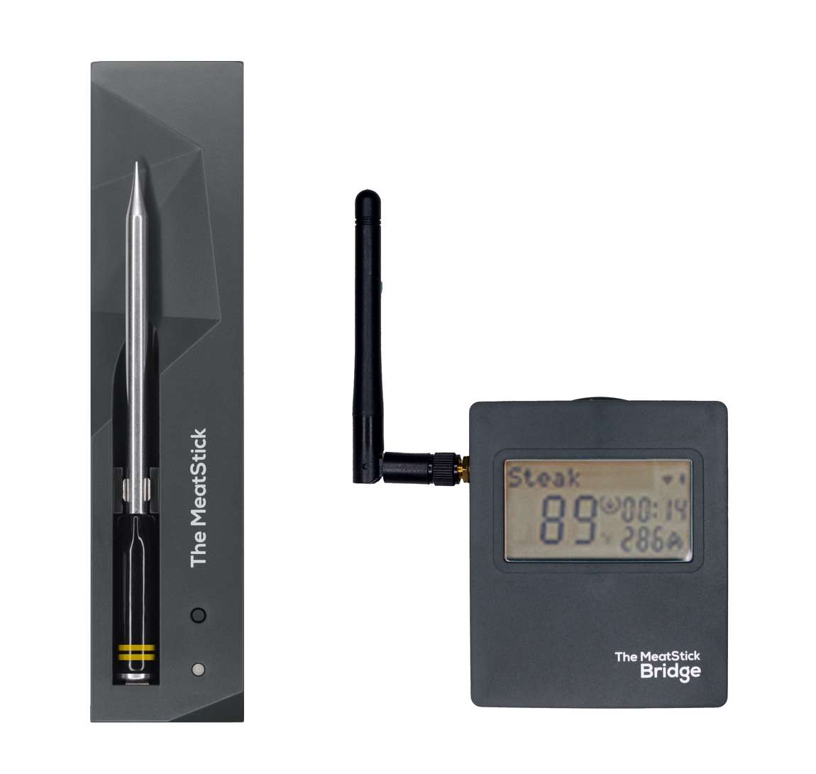The MeatStick BR661 SET 3 WiFi Bridge 1 mit Ladegerät und Tasche Kabelloses BBQ Grillthermometer The MeatStick BR661 SET 3 WiFi Bridge 1 mit Ladegerät und Tasche Kabelloses BBQ Grillthermometer
