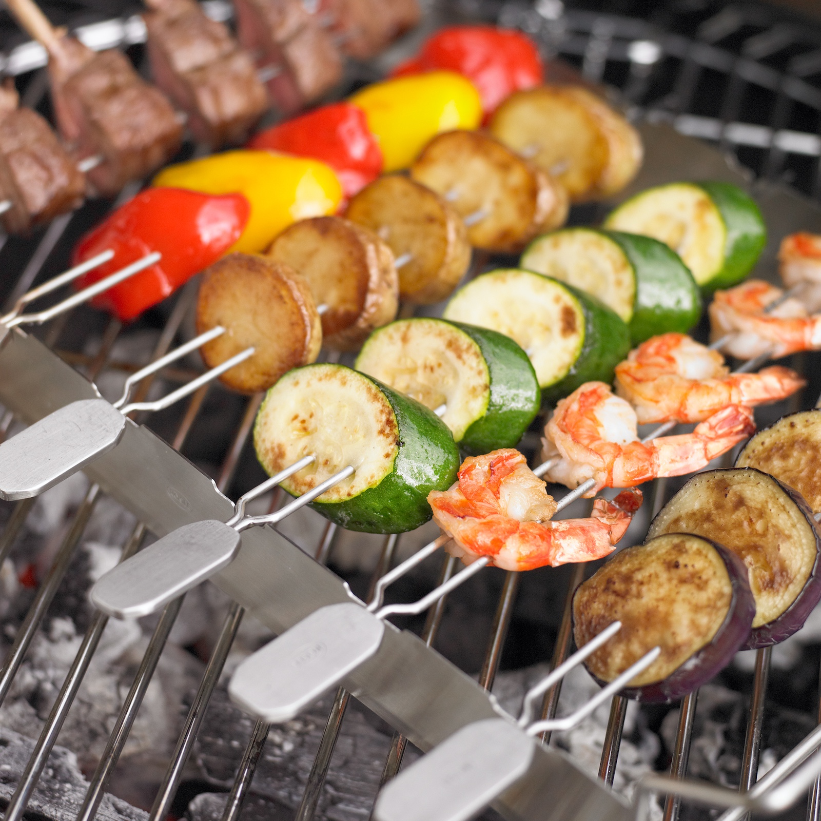 Rösle Grillspiesse Set bestehend aus 4 Edelstahlspießen 250069