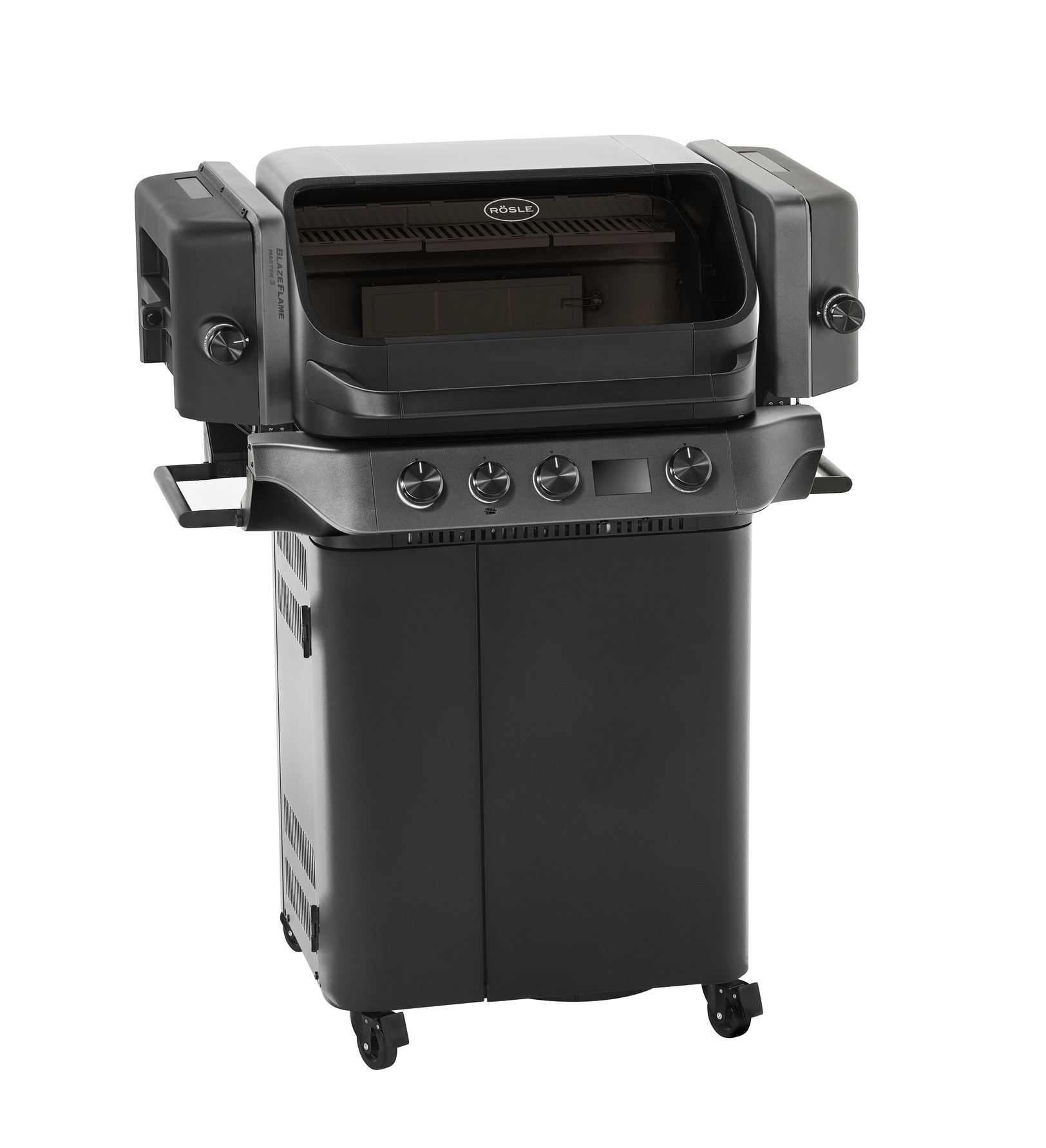 Rösle Gasgrill BLAZEFLAME Master 3 Schwarz mit PRIMEZONE, Backburner und Seitenbrenner 250600