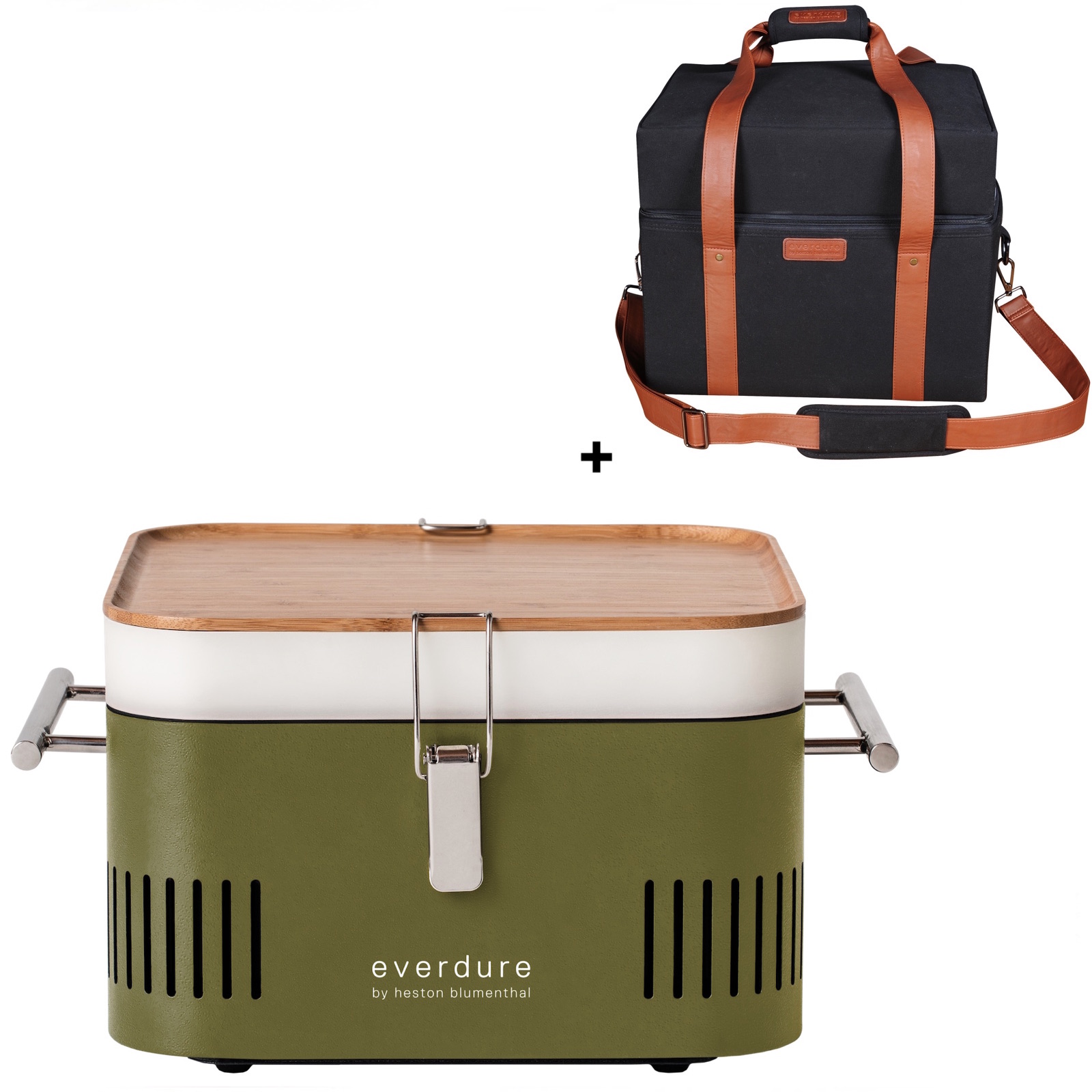 Everdure Holzkohlegrill Cube Farbe Khaki tragbar inkl. Transporttasche Everdure Holzkohlegrill Cube Farbe Khaki tragbar inkl. Transporttasche