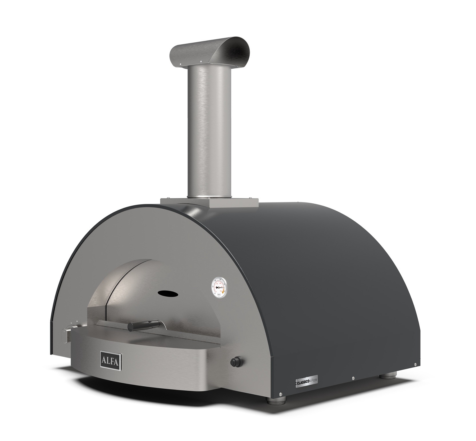 Alfa Forni Gas Pizzaofen CLASSICO 4 Pizze Schiefer Grau FXCL-4P-GGRA-DE