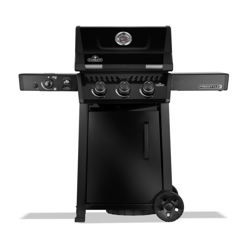 Napoleon Freestyle PRO 365 Gasgrill Schwarz mit Tür 3 Brenner & SIZZLE ZONE FP365DSIBPK-1-DE