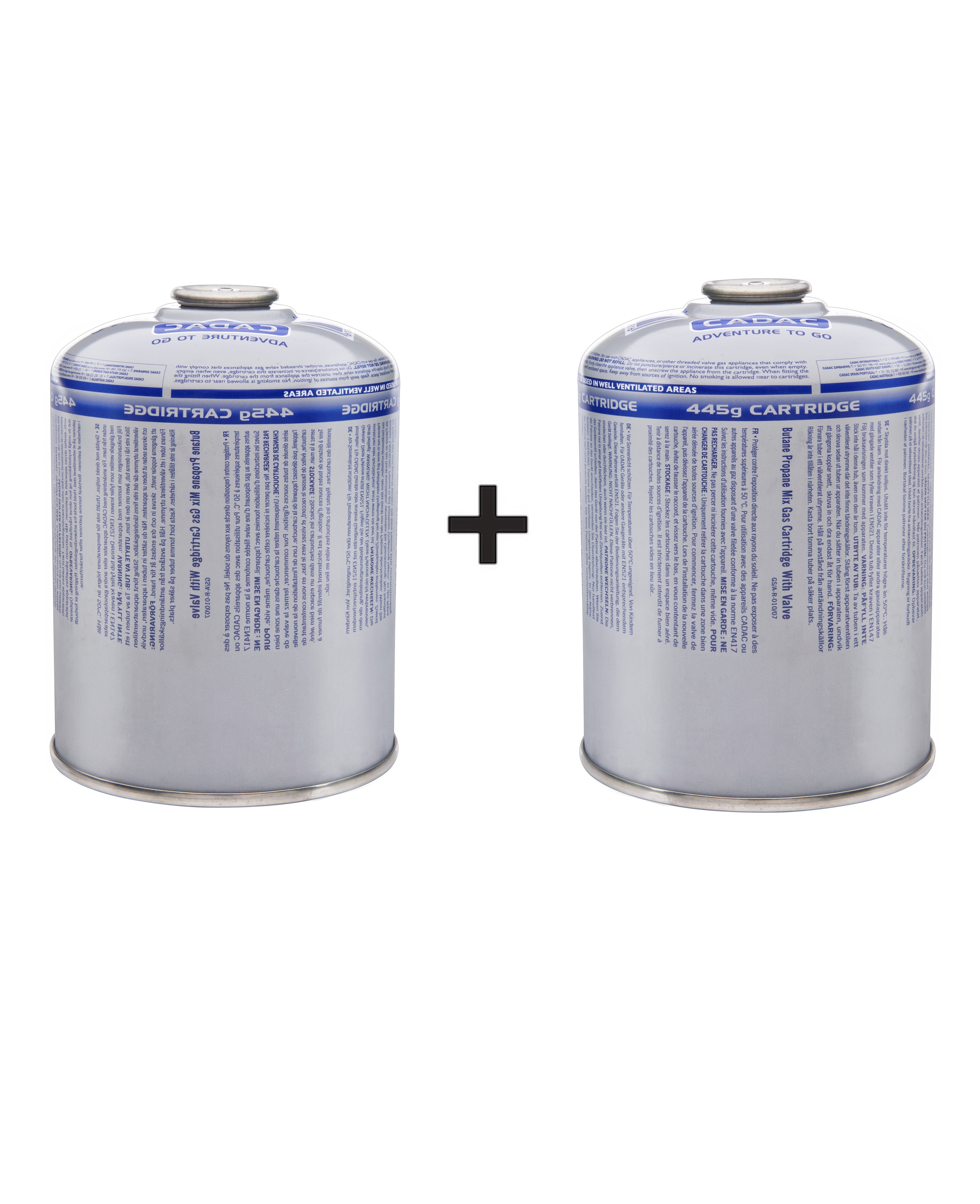 Cadac Gascartridge 2er Vorteils-Set Gaskartusche Button/Propan 445g 2xCA445-N