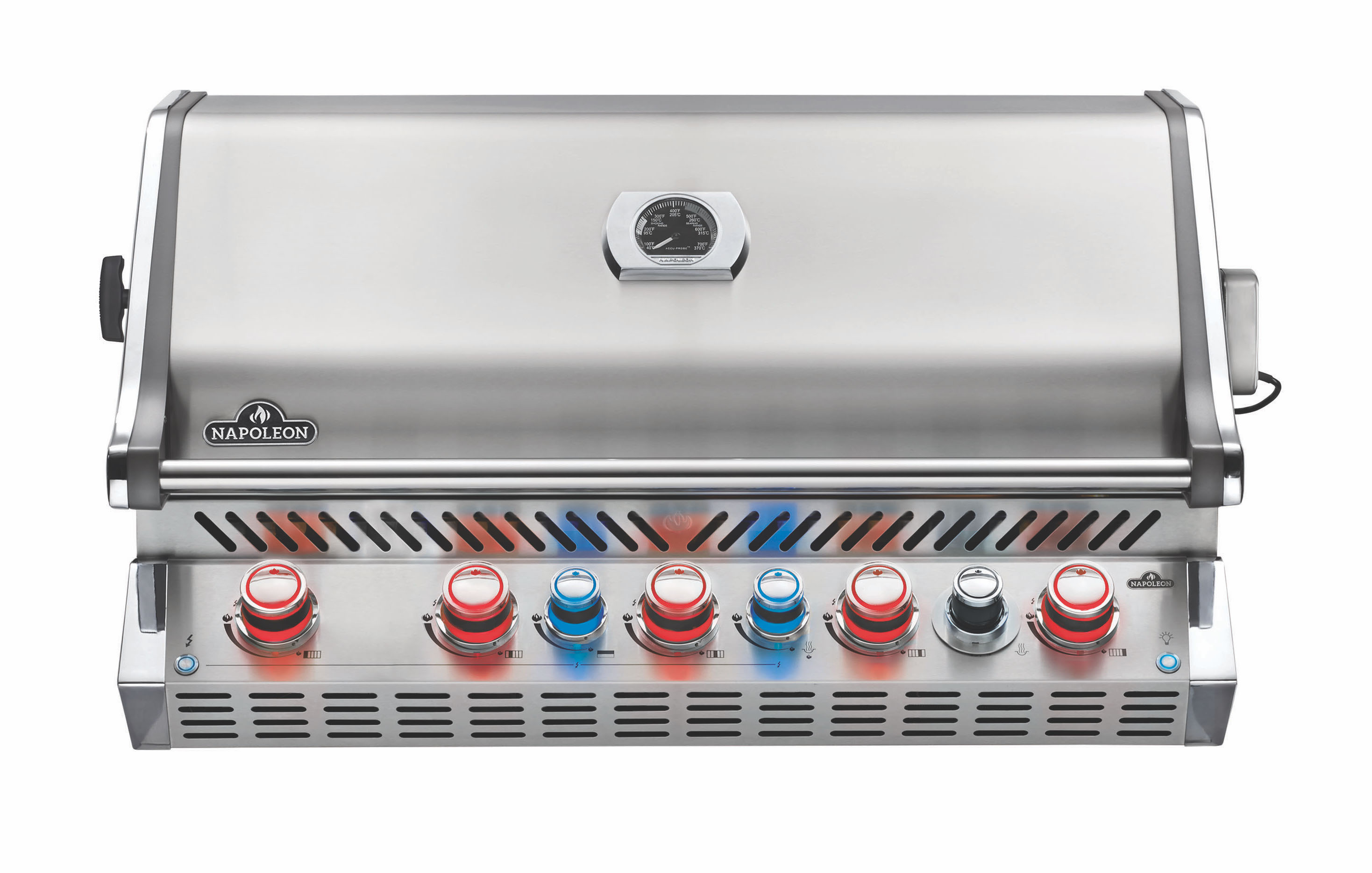 Napoleon Prestige Pro 665 Edelstahl Einbau-Gasgrill 27 kW 7 Brenner inkl. Drehspieß-Set BIPRO665RBPSS-3