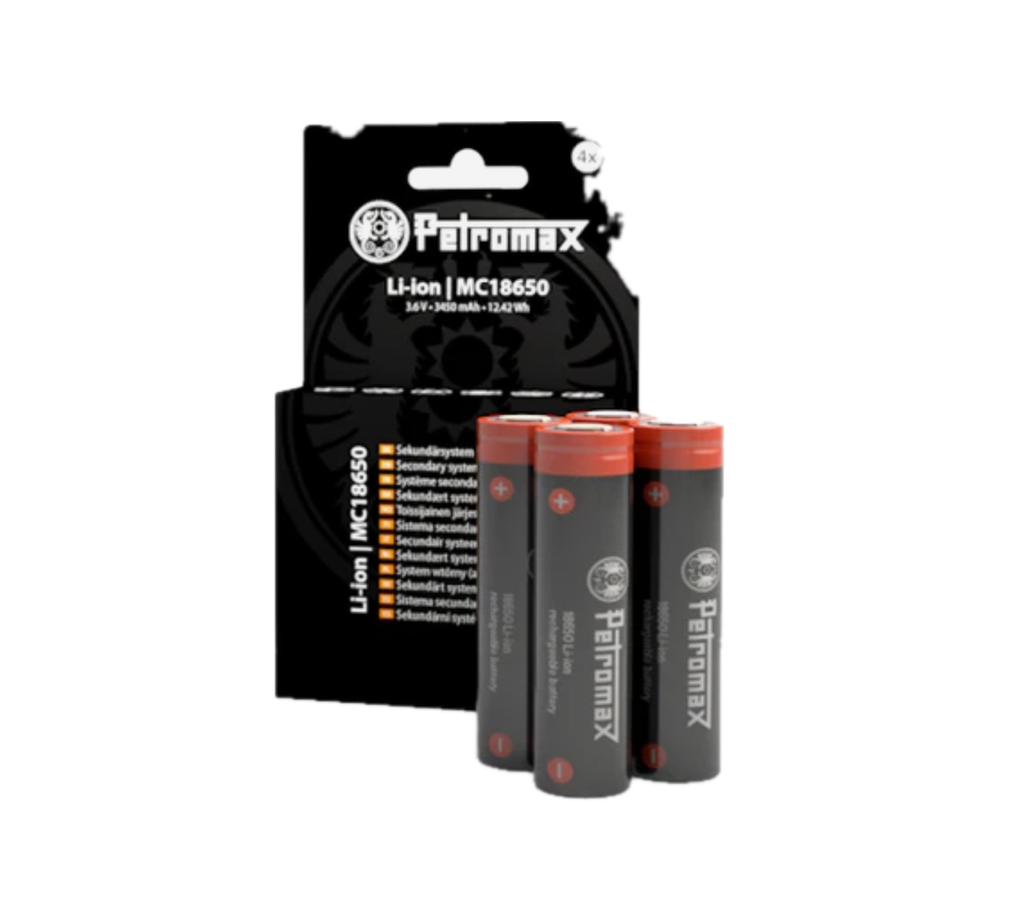 Petromax Akku 18650 4x Pack - 13.800 mAh für LM500 LED Laterne PX-LM500-Black Petromax Akku 18650 4x Pack - 13.800 mAh für LM500 LED Laterne PX-LM500-Black