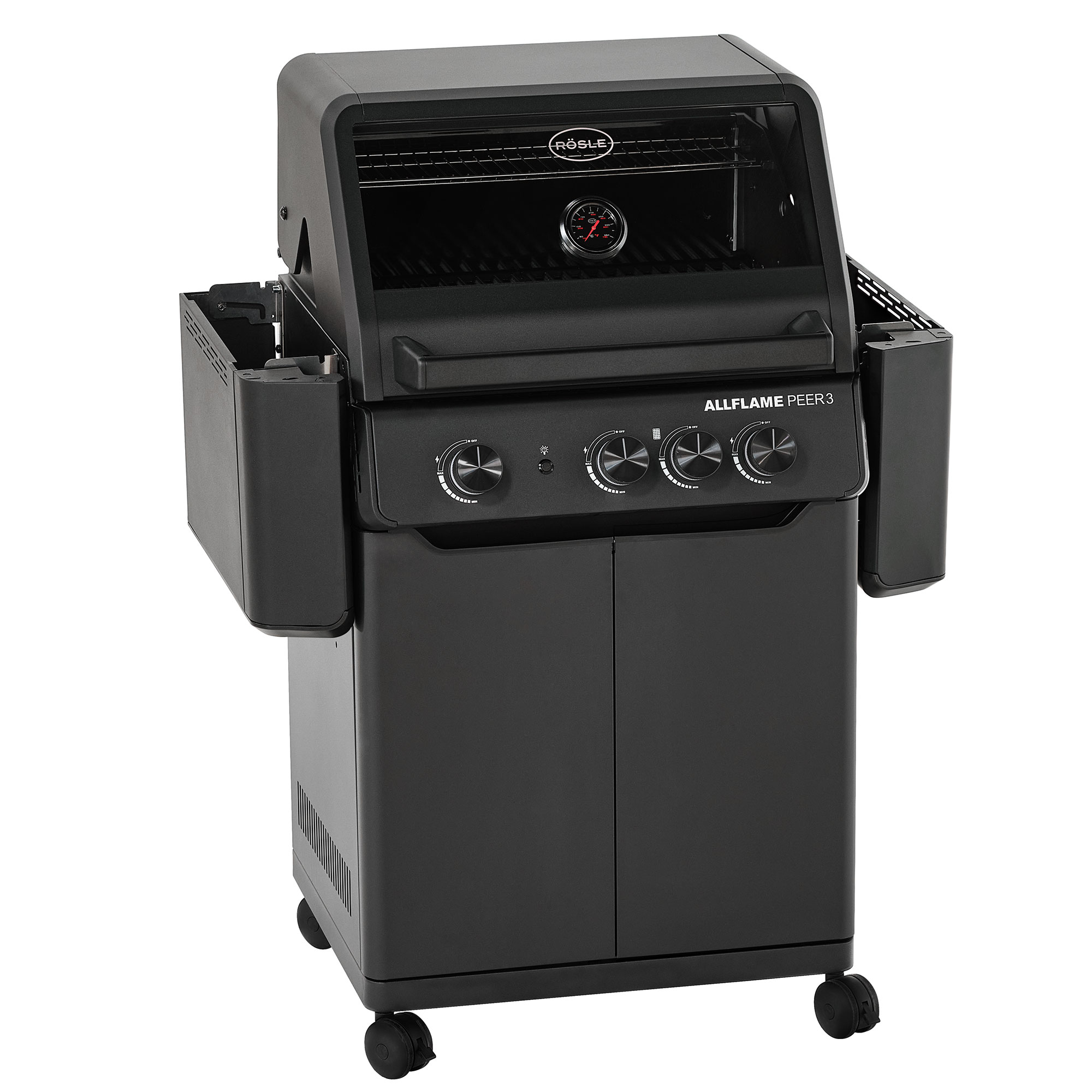 Rösle Gasgrill ALLFLAME Peer 3 Schwarz mit CRISPZONE 251051
