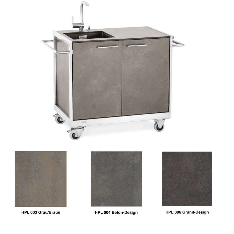 Niehoff Garden Outdoor-Spülstation Pro ca. 123x93x65 cm HPL Front Spülwagen