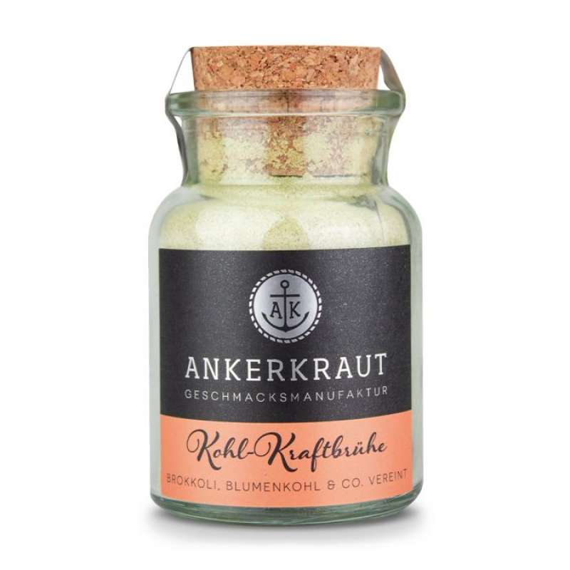 Ankerkraut Kohl-Kraftbrühe Gewürzmischung für Brokkoli, Blumenkohl & Co. im Korkenglas 110 g