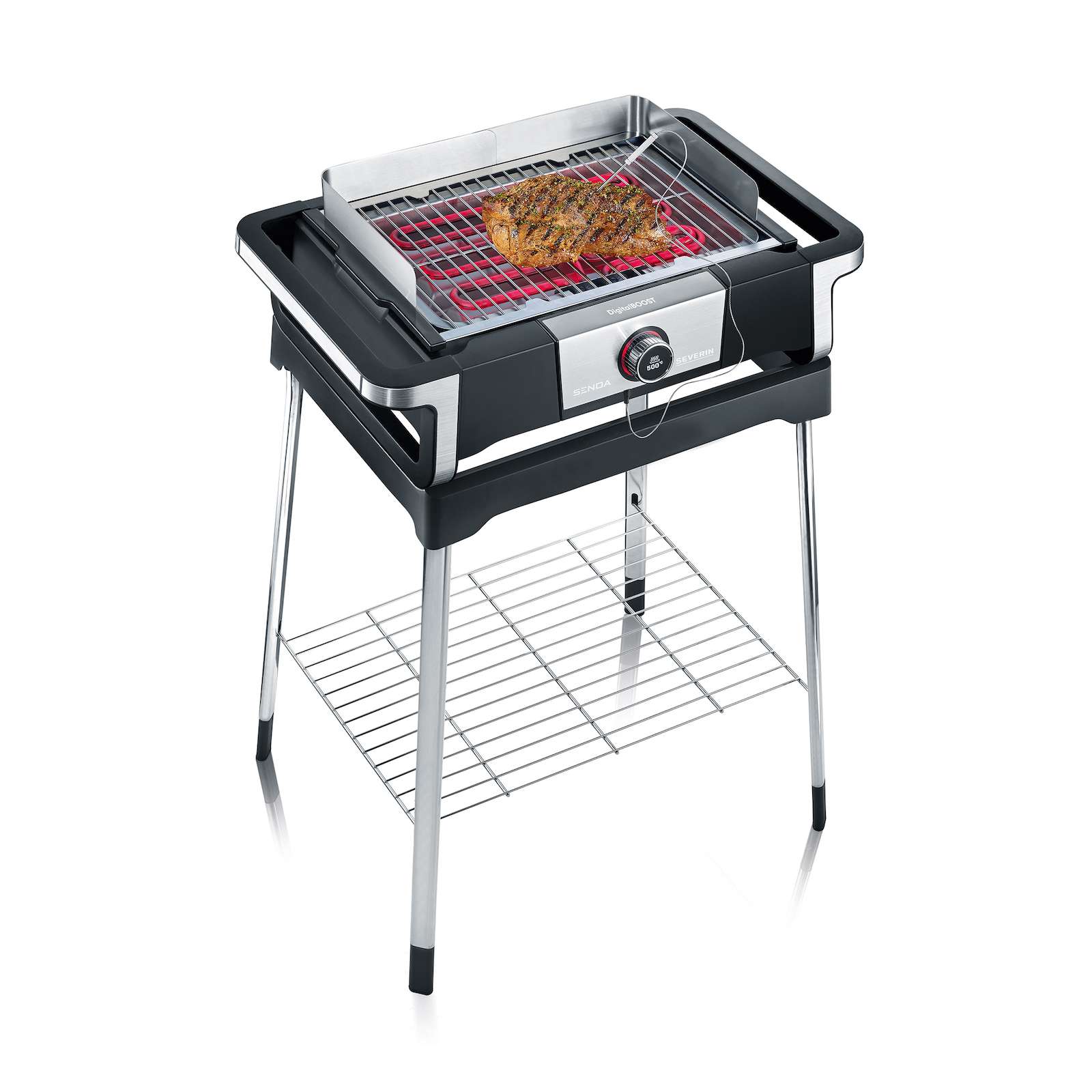 SEVERIN Elektrogrill SENOA DIGITAL BOOST S Tischgrill mit Standuntergestell PG 8118