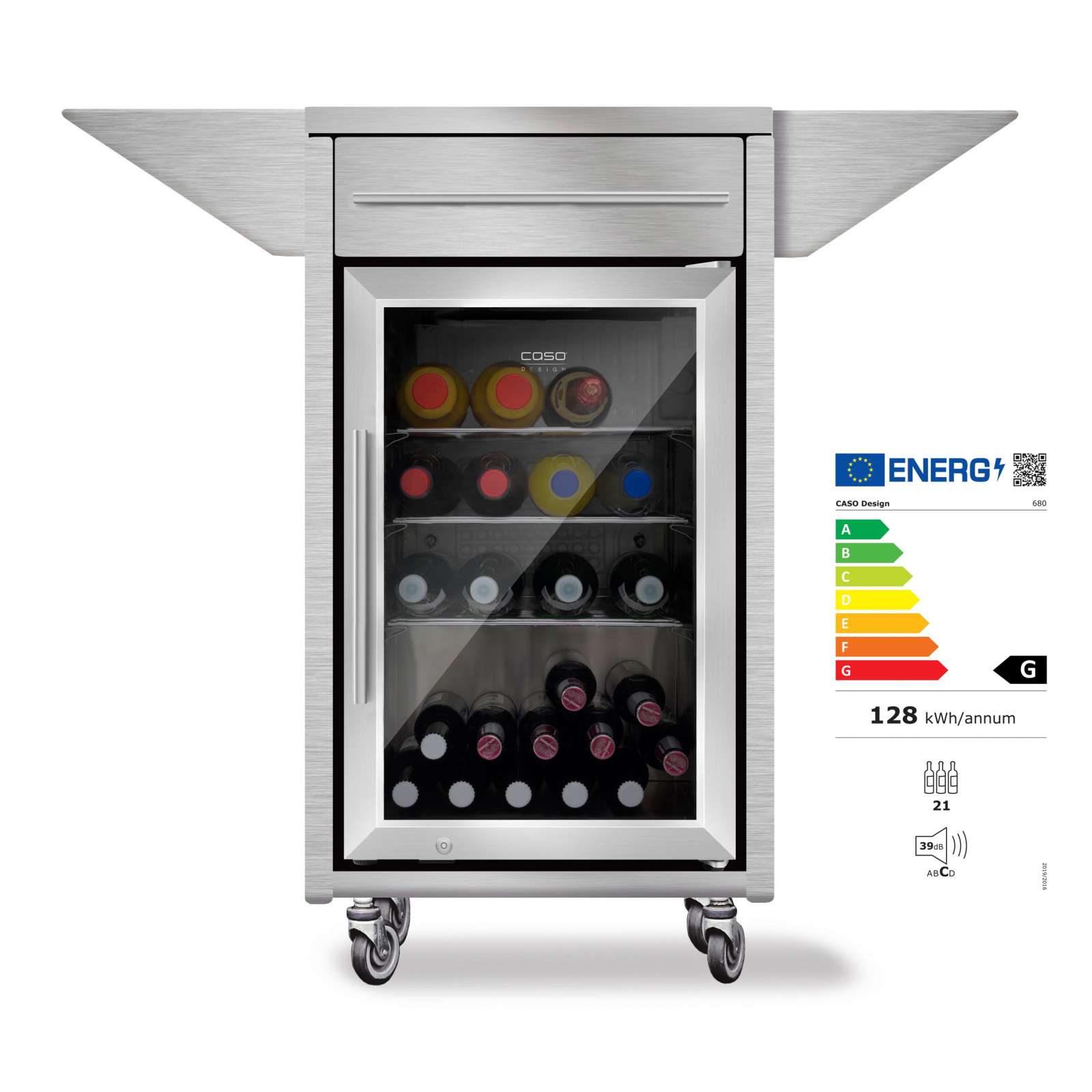 Caso Barbecue-Counter & Cool-R Kühlschrank Umbauschrank mit Barbecue Cooler EEK: F / Spektrum: A-G