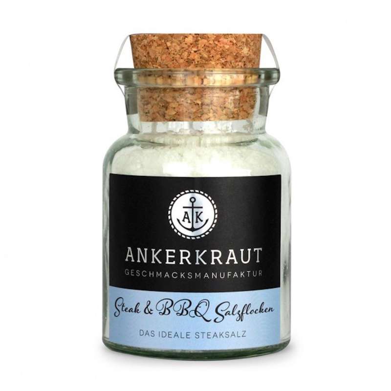 Ankerkraut Steak & BBQ Salzflocken Gewürzsalz Korkenglas 100g BBQ Gewürz