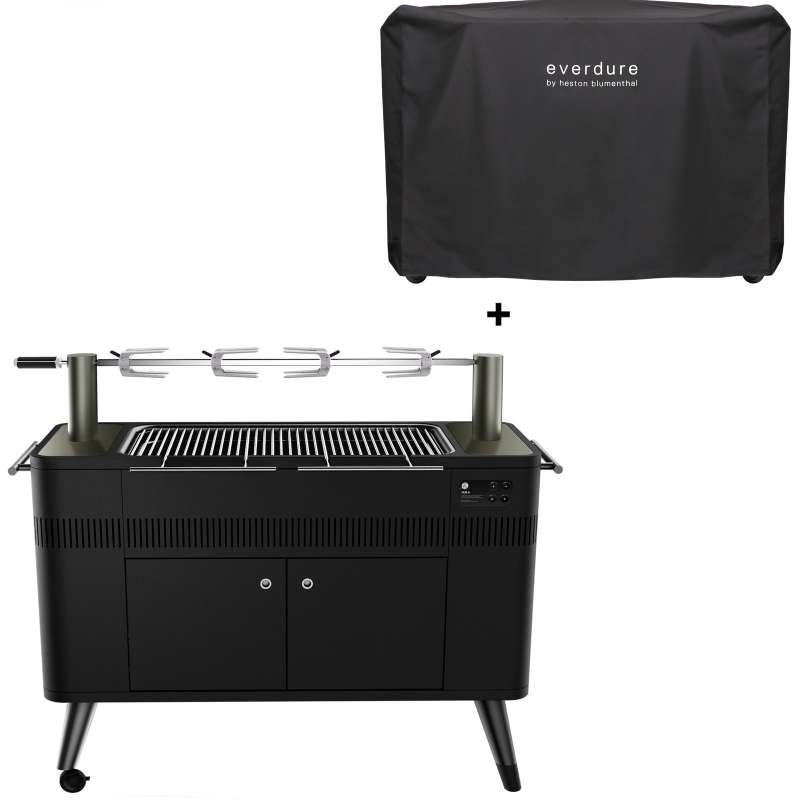 Everdure Holzkohlegrill HUB II inkl. Premium Abdeckhaube