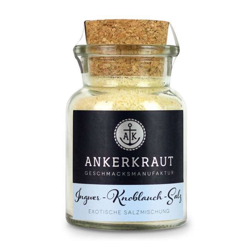 Ankerkraut Ingwer Knoblauch Salz Gewürzsalz im Korkenglas 160 g