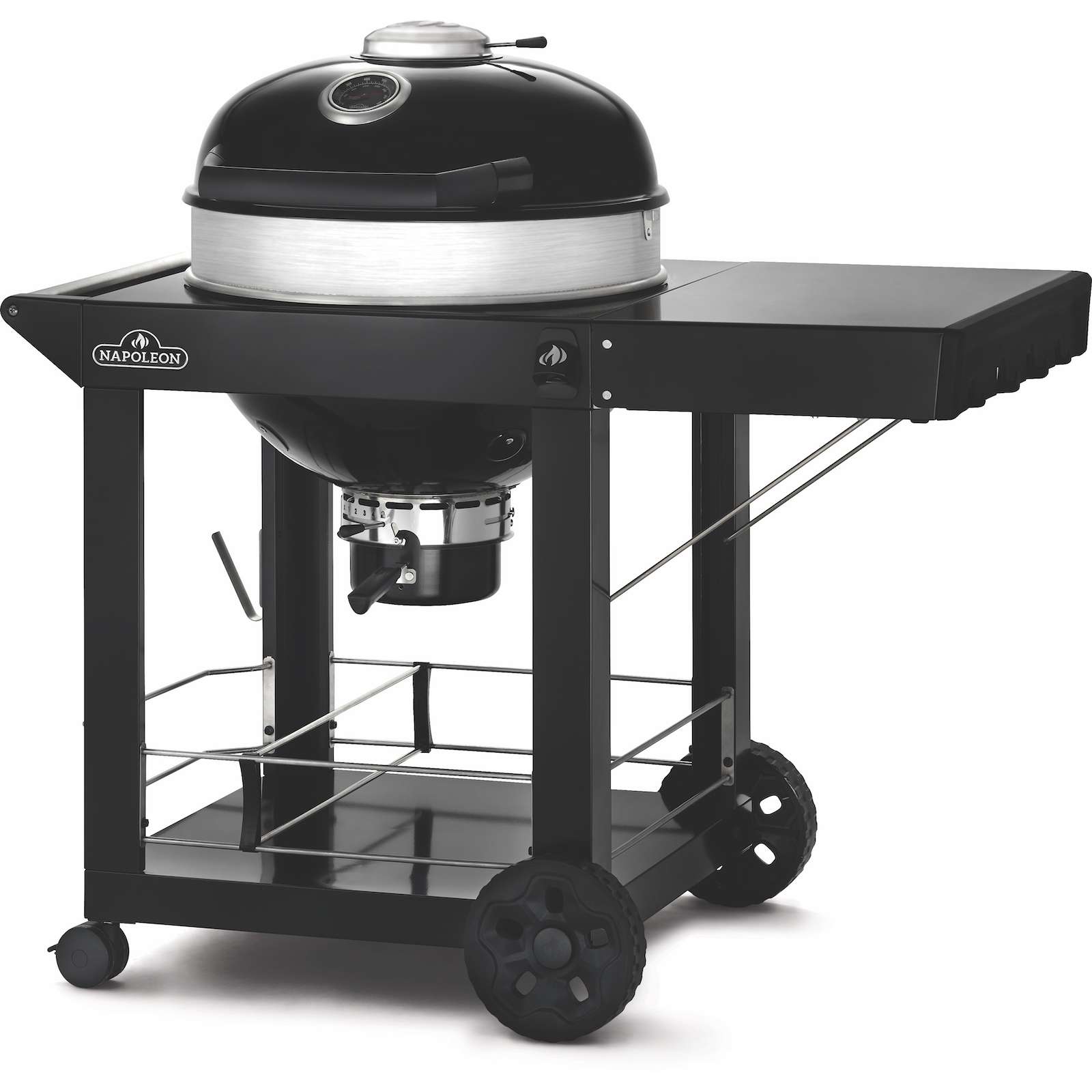 Napoleon PRO-CART Holzkohle Kugelgrill PRO22K-CART-3 mit Grillwagen Schwarz Ø 57 cm