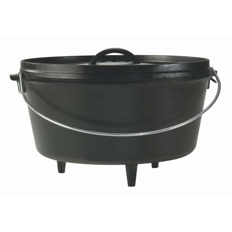 Rumo Barbeque Lodge Cast Iron Camp Dutch Oven Topf inkl. Deckel 7,6 Liter