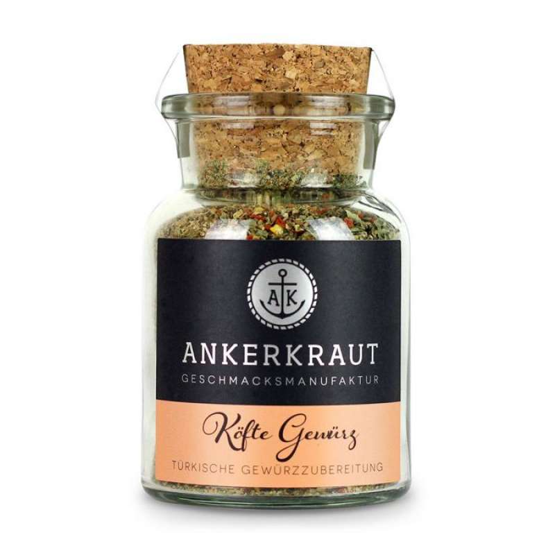 Ankerkraut Köfte Gewürz Türkische Gewürzmischung Gewürzzubereitung im Korkenglas 75 g