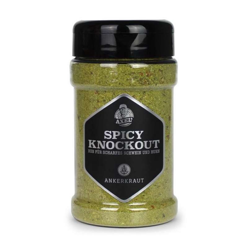 Ankerkraut Axels Spicy Knockout Gewürzmischung Rub für Schwein und Huhn im Streuer 260 g