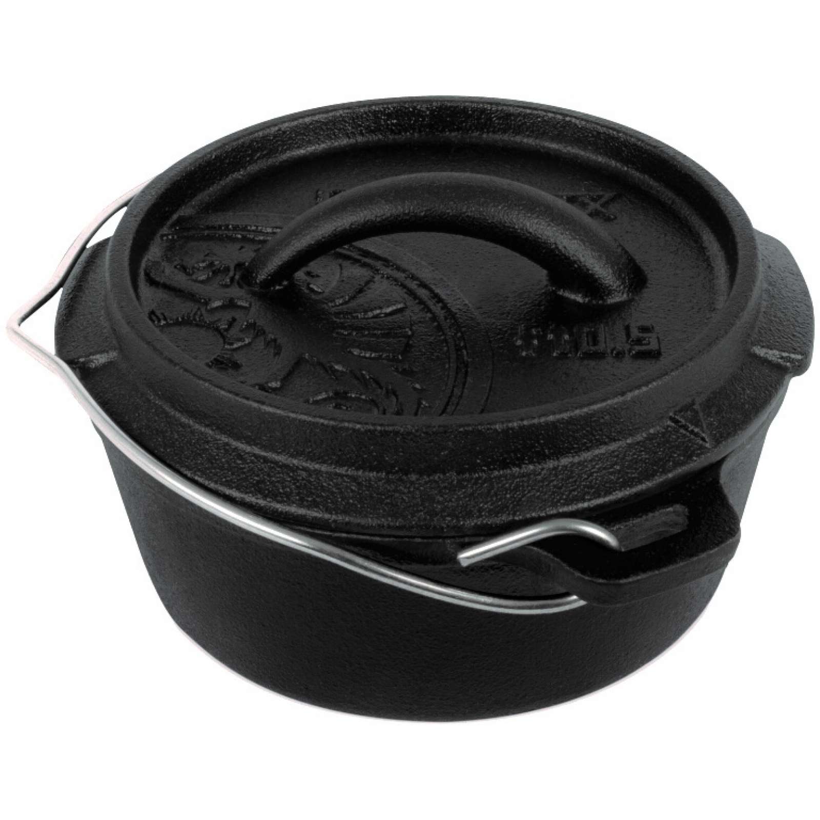 Petromax Feuertopf ft0.5-T ohne Füße planer Boden 0,56 Liter Gusseisen Dutch Oven