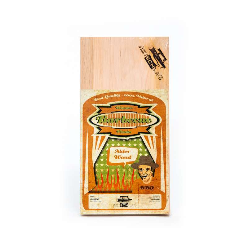 Axtschlag 3 Stk Räuchbrett Grillbrett Erle 300 x 150 x 11 mm 100G02M0600V