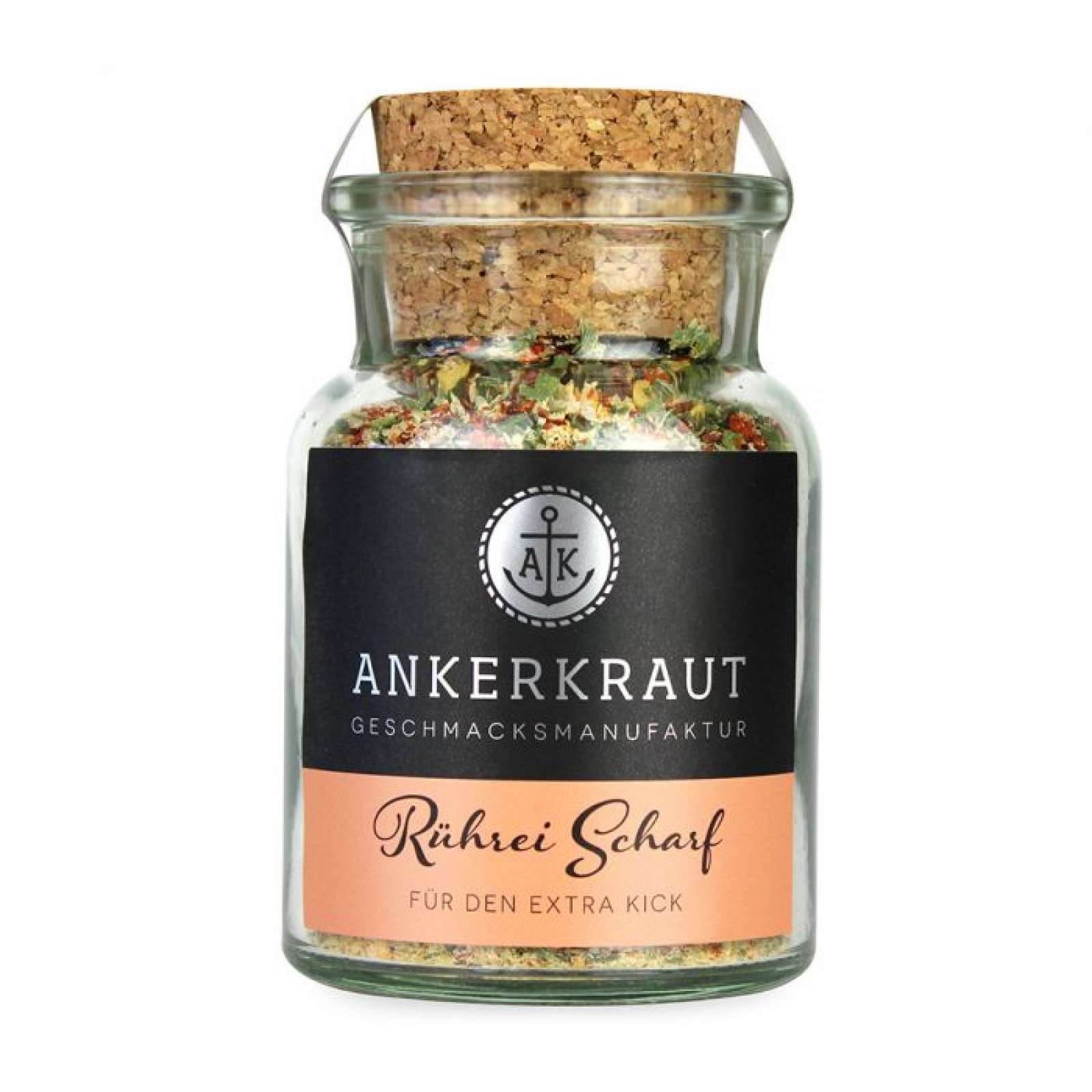 Ankerkraut Rührei Scharf Gewürzzubereitung für feurig scharfe Rühreier im Korkenglas 75 g