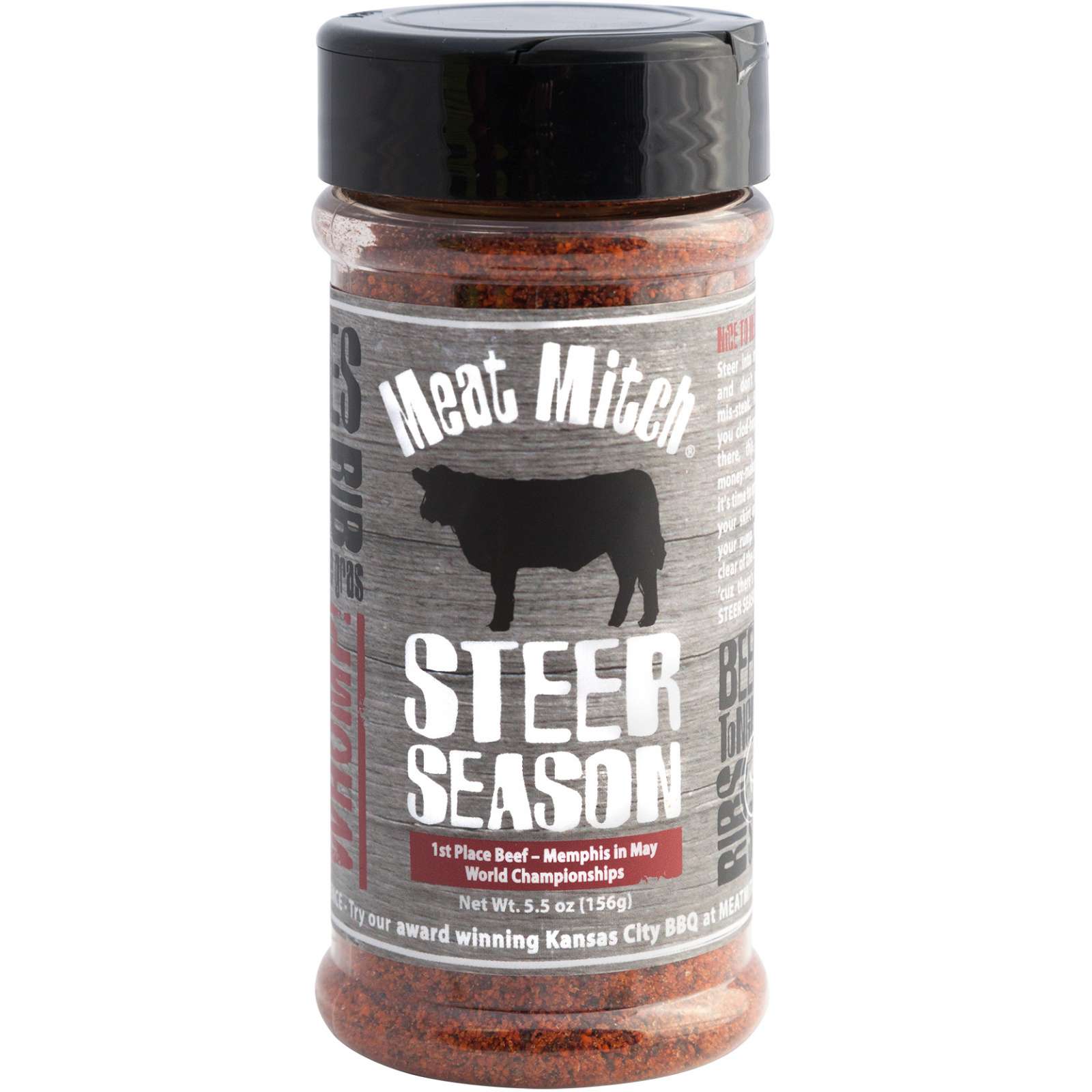 Meat Mitch Steer Seasoning BBQ Steakgewürz, 176 g Gewürzzubereitung