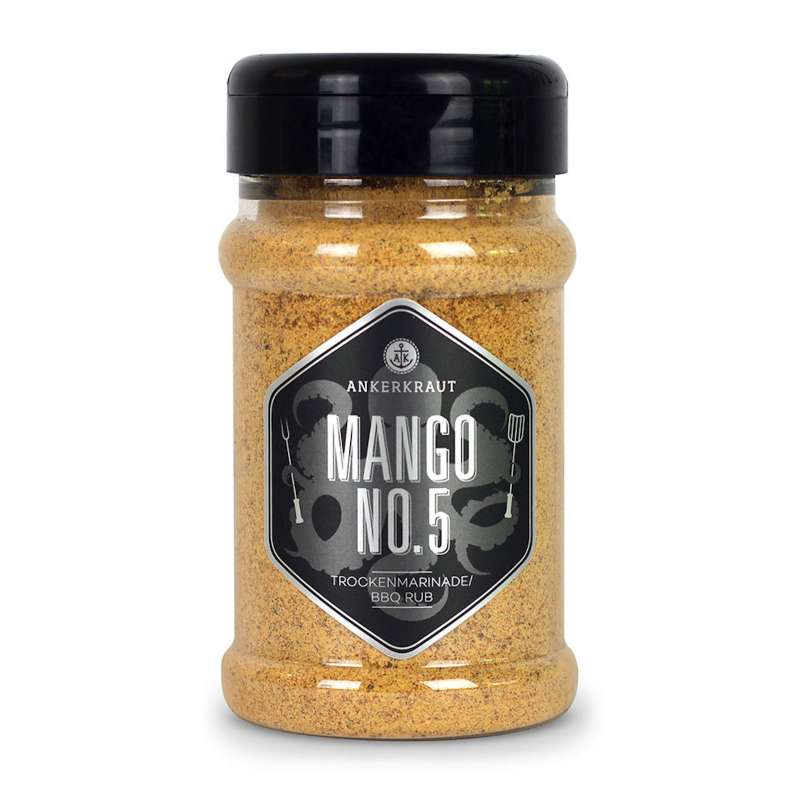 Ankerkraut Mango No. 5 Trockenmarinade BBQ Rub im Streuer 240 g für Geflügel