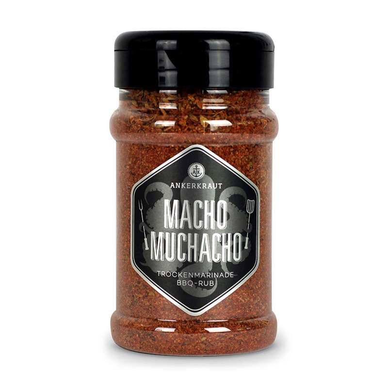 Ankerkraut Macho Muchacho Trockenmarinade BBQ Rub im Streuer 200 g für Fleisch