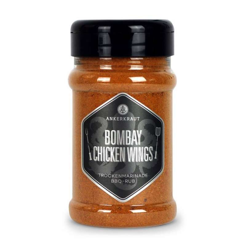 Ankerkraut Bombay Chicken Wings BBQ Rub Gewürzzubereitung für Gefügel im Streuer 230 g