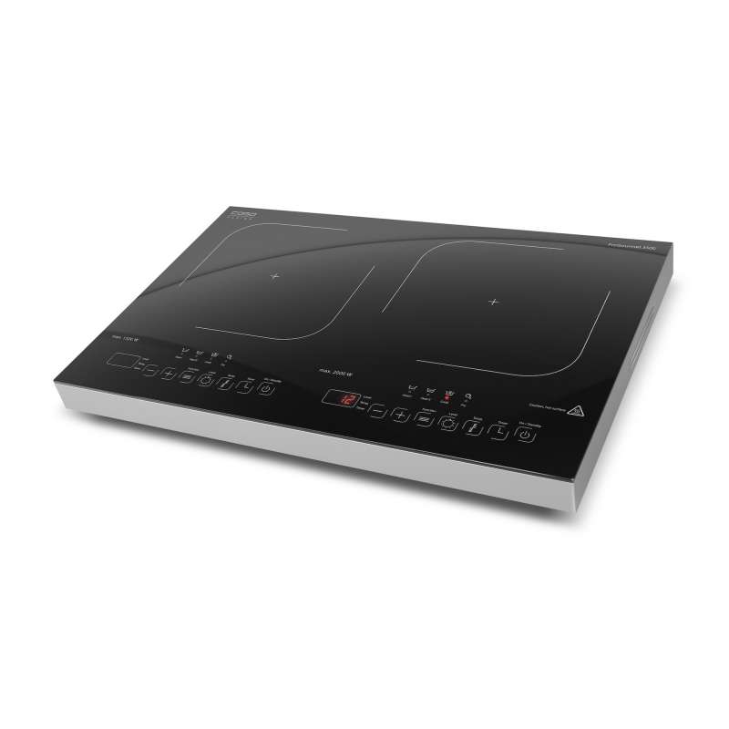 Caso Design Pro Gourmet 3500 Mobiles Doppelinduktionskochfeld Kochplatte mit Smart Control
