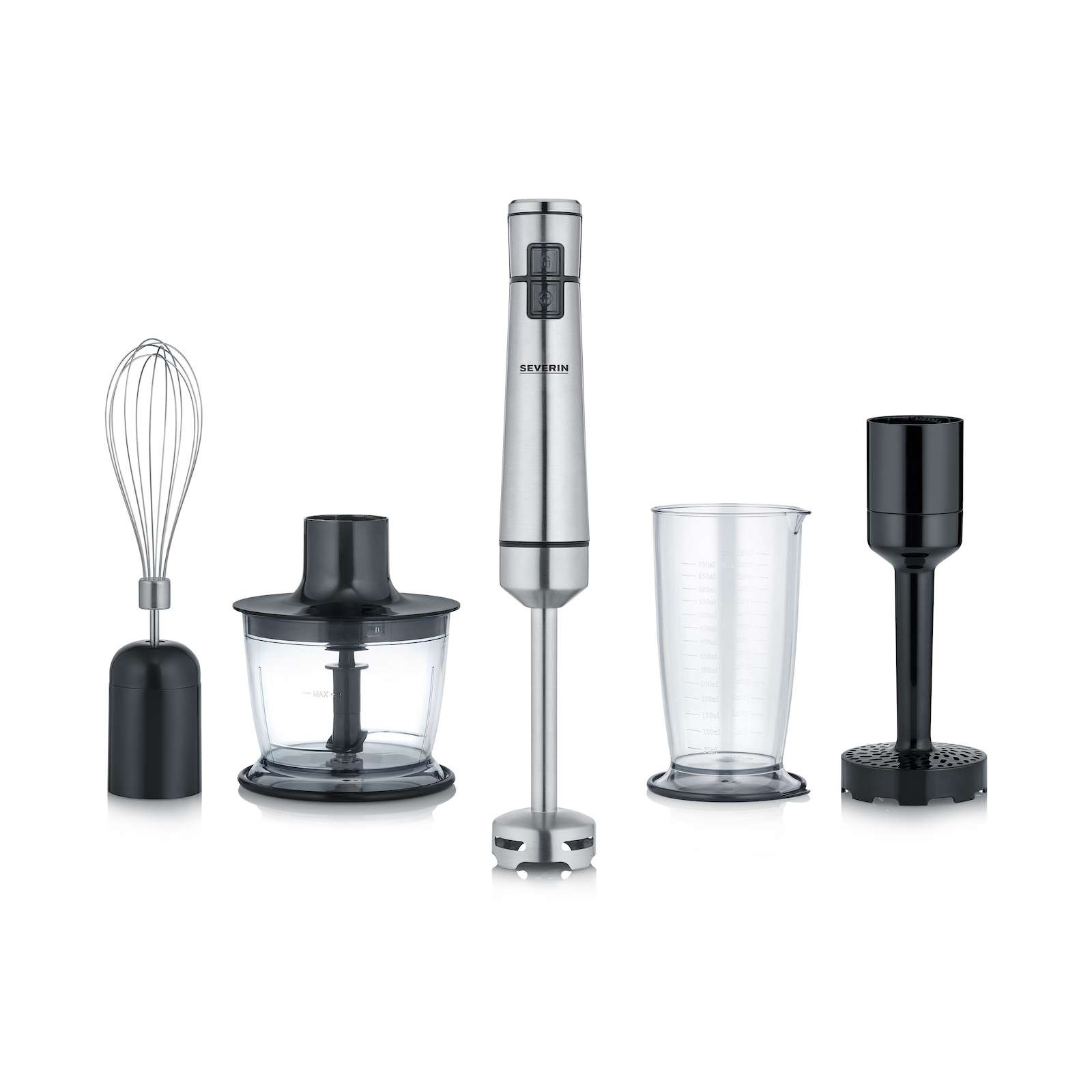 SEVERIN Kabelloser Stabmixer mit Premium-Set SM 3775 inkl. umfangreichem Zubehör