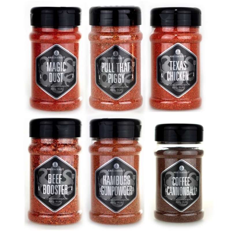 Ankerkraut 6er BBQ Rub Marinaden Set
