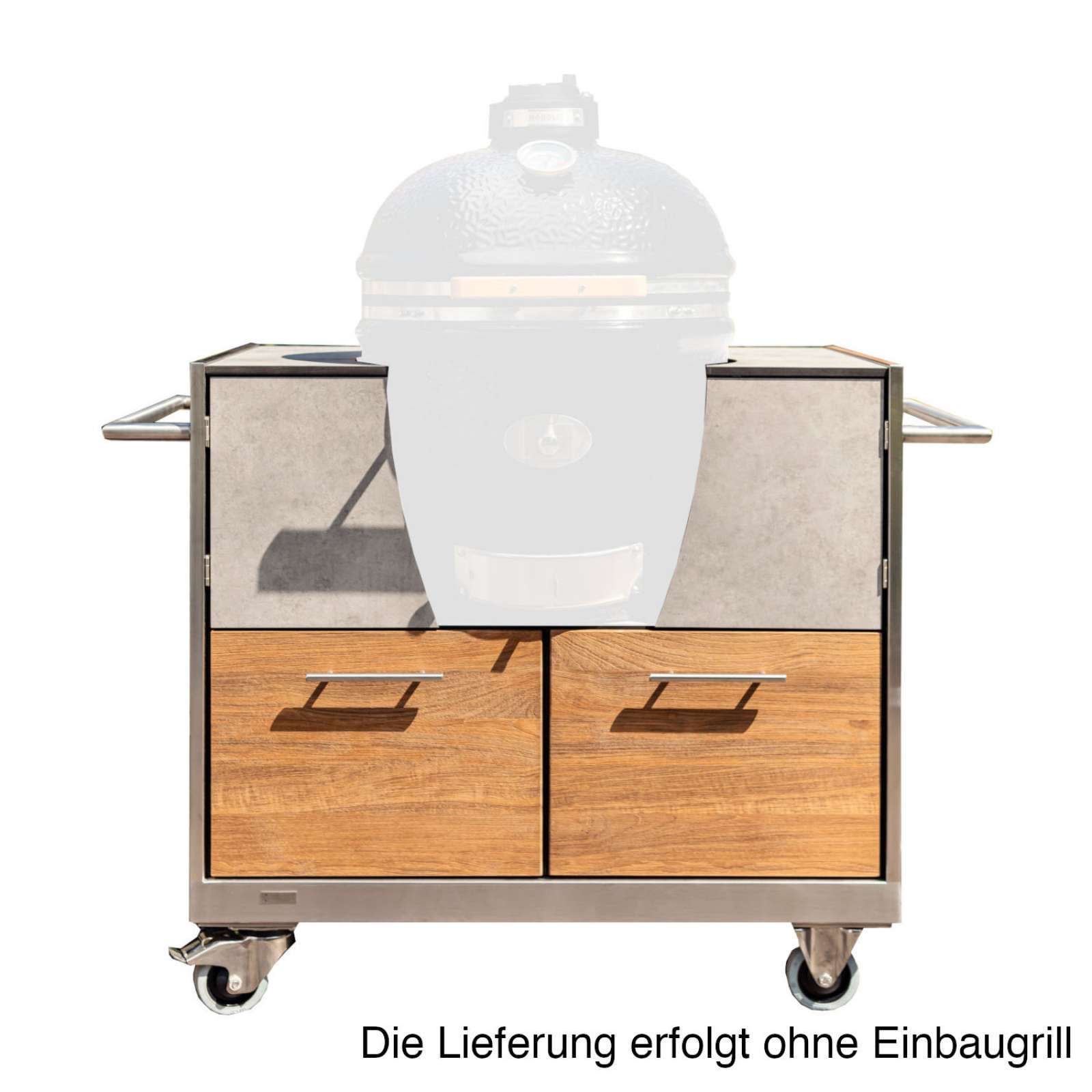 Niehoff Garden Kamado Outdoor-Küche Pro Master ca. 98,3x65x93,1 cm HPL/Teak