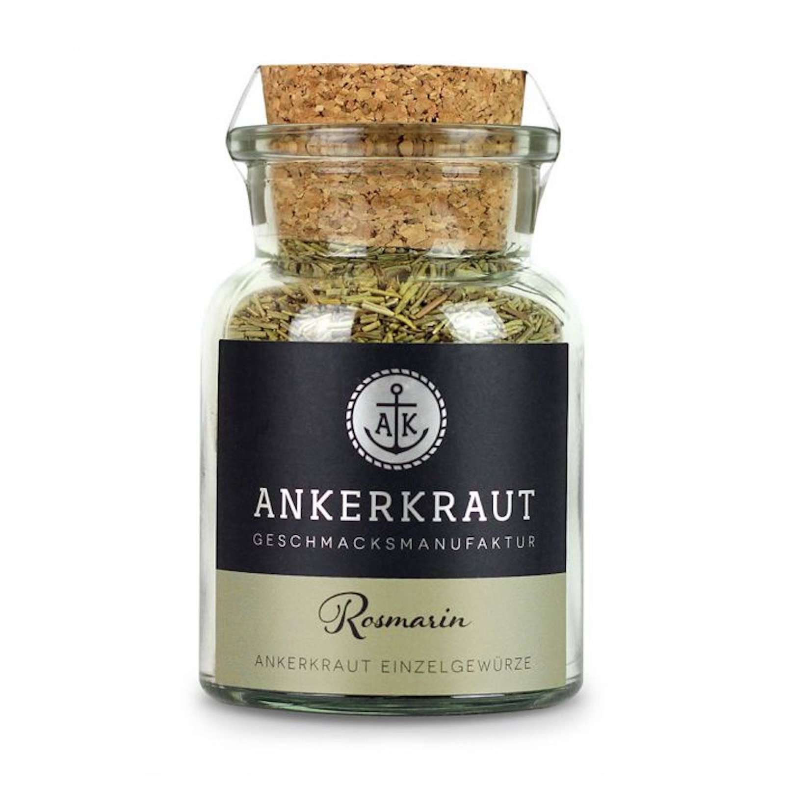 Ankerkraut Rosmarin gerebelt Gewürz Korn Grillgewürz Korkenglas 40 g