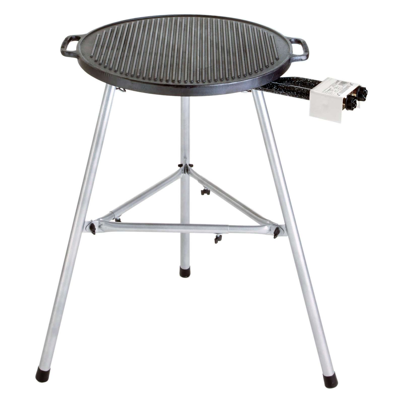 Paella World Gussplatten-Set 2 mit Brenner und Grillplatte aus Gusseisen Ø 35/45 cm