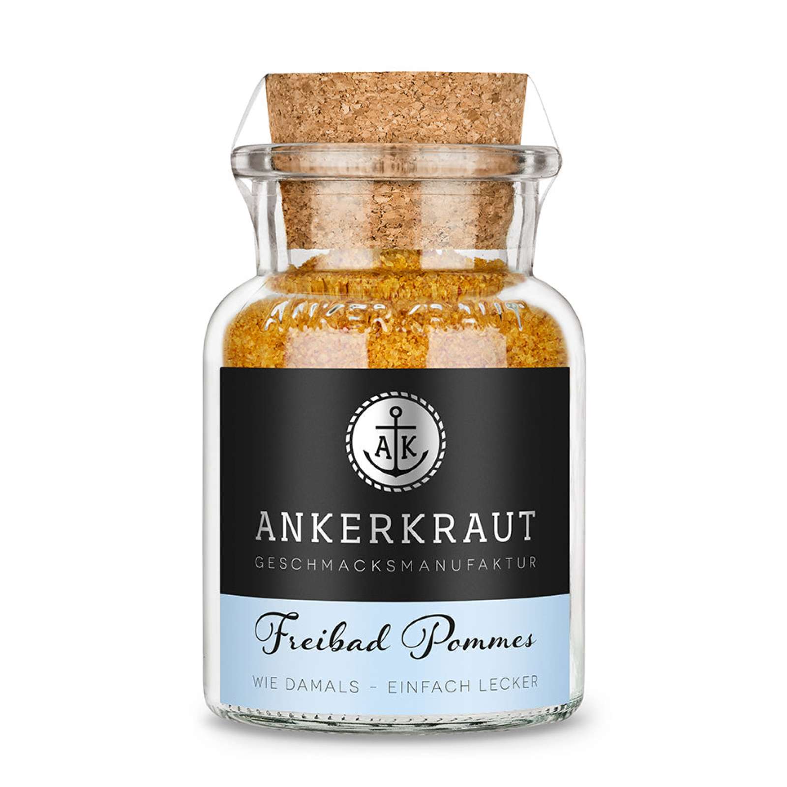 Ankerkraut Freibad Pommes Gewürz Gewürzmischung im Korkenglas 150 g