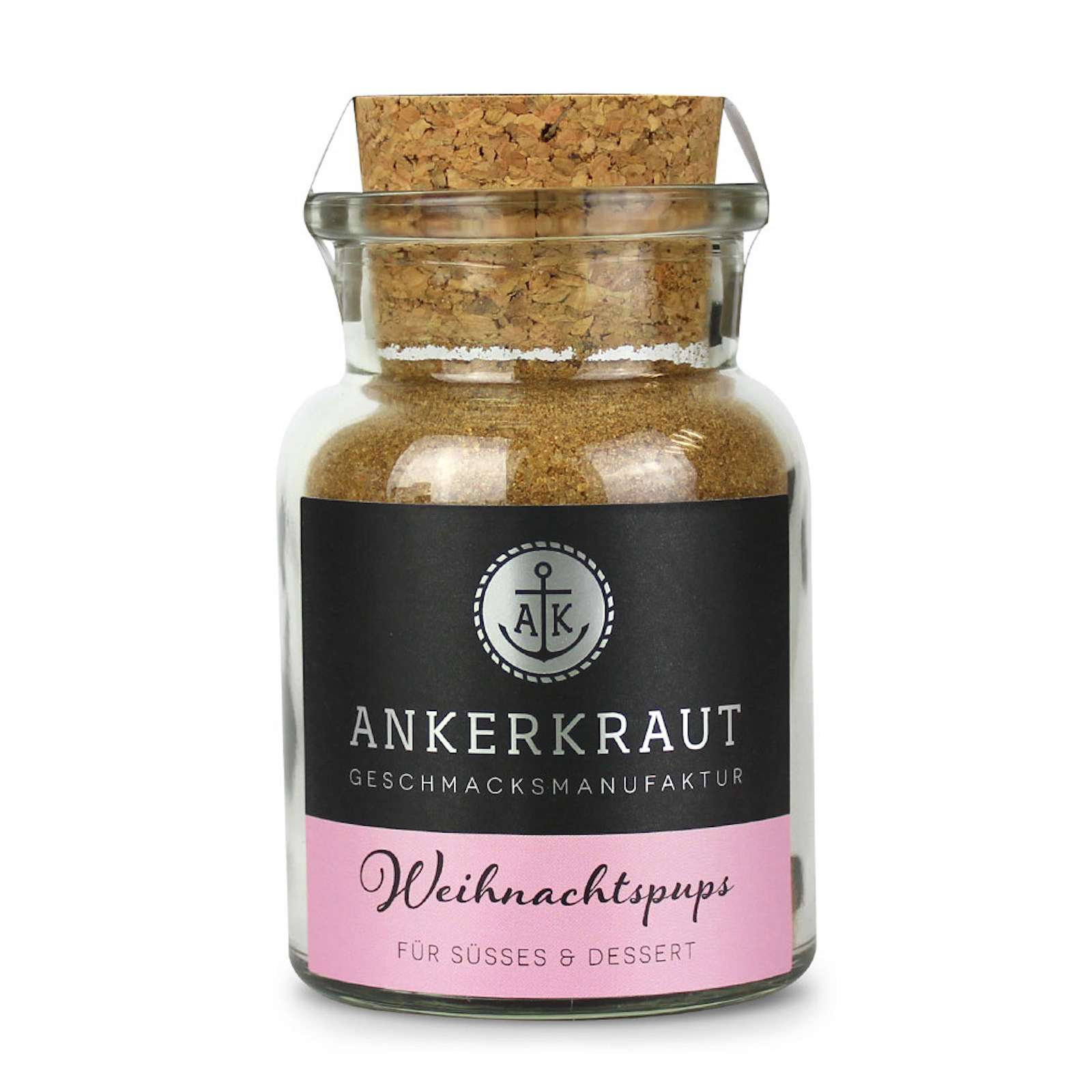 Ankerkraut Weihnachtspups Dessert Gewürz 120g Korkenglas Weihnachtsgewürz