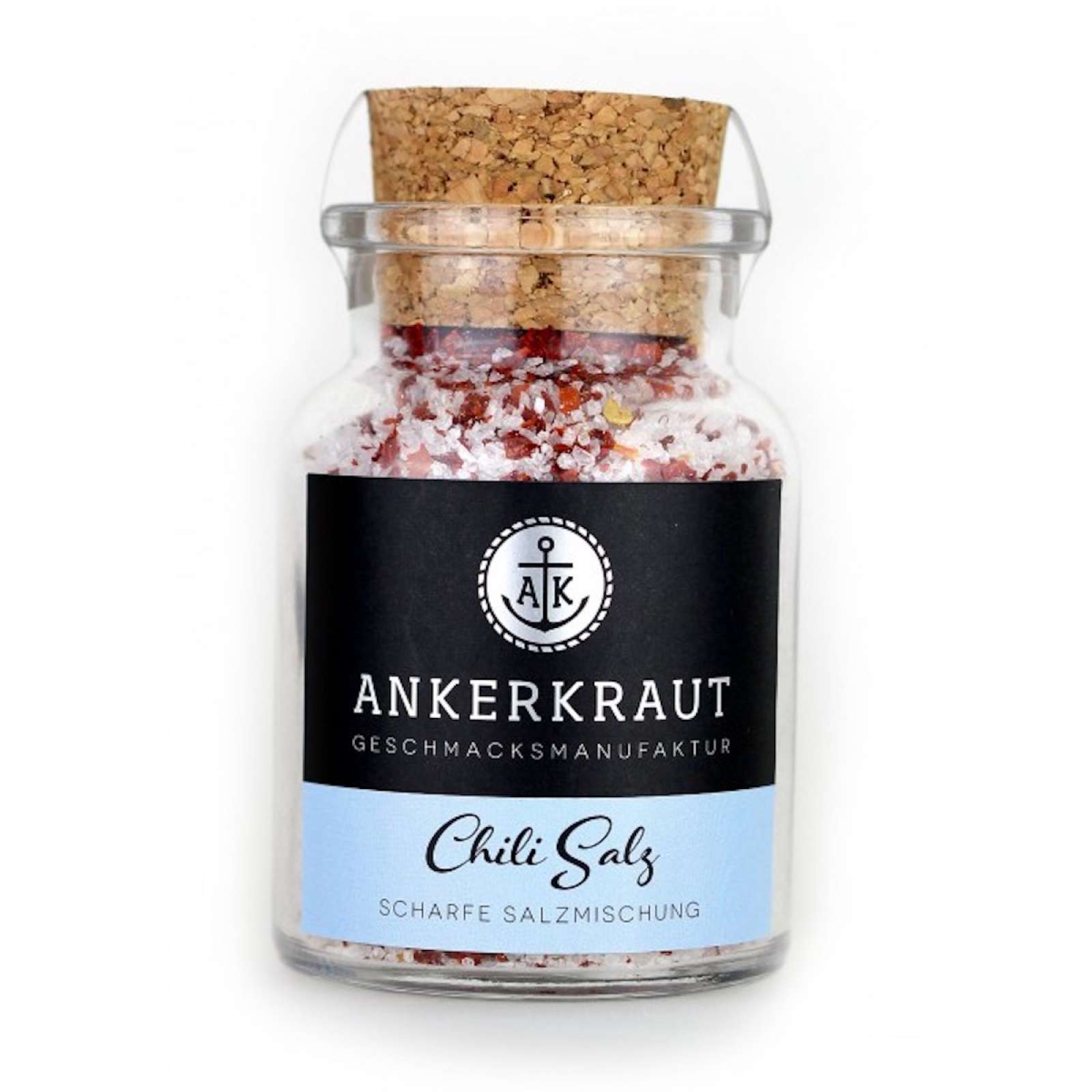 Ankerkraut Chili Salz im Korkenglas 150 g Gewürzsalz Meersalz gemahlener Chili